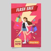 flash sale korting promotie marketing poster vector