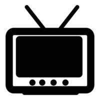 tv-pictogram. retro televisie pictogram op witte achtergrond. vectorillustratie. vector