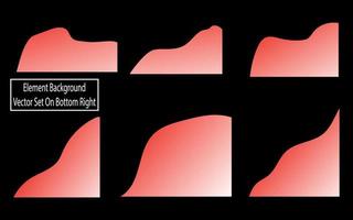 element achtergrond vector ingesteld op positie rechtsonder