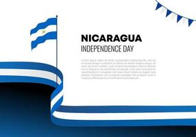 nicaragua onafhankelijkheidsdag achtergrond banner poster voor nationale viering op 15 september. vector