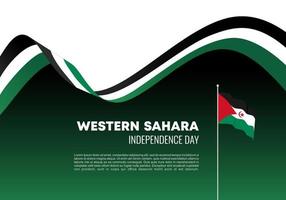 onafhankelijkheidsdag in de westelijke sahara voor nationale viering op 27 februari vector