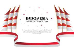 Indonesië onafhankelijkheidsdag achtergrondviering op 17 augustus. vector