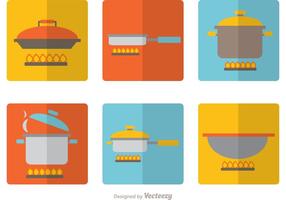 Koken Uitrustingen Flat Icons Vector Pack