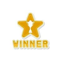 sterren en trofee voor sportwedstrijd winnaar wedstrijd logo ontwerp inspiratie vector