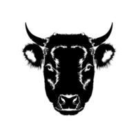 angus buffalo koe hoofd vector, koe hoofd logo ontwerp inspiratie vector