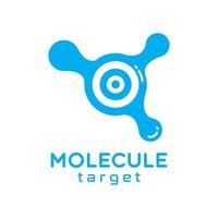 molecuul bubble link en target board - pictogram logo ontwerp inspiratie vector