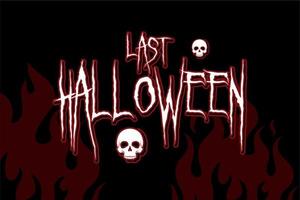 laatste halloween-typografie voor horror en griezelige inspiratie voor logo-ontwerp vector