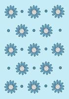 schattig blauw bloem vectorkunstbehang voor grafisch ontwerp en decoratief element vector