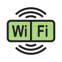 wifi teken gevulde lijn icoon vector