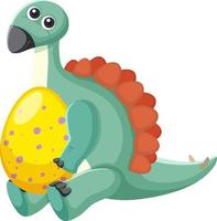 leuke spinosaurus dinosaurus cartoon vector