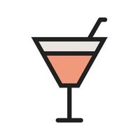 cocktail gevulde lijn icoon vector