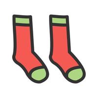sokken gevuld lijn icoon vector