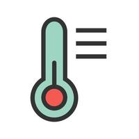 lage temperatuur gevulde lijn icoon vector