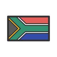 Zuid-Afrika gevulde lijn icoon vector