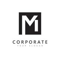 m logo vector ontwerp, creatief eerste logo vector ontwerp