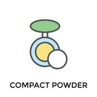 trendy compact poeder vector