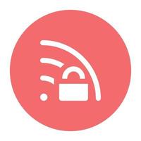 trendy wifi-beveiliging vector