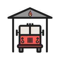 brandweer gevuld lijnpictogram vector