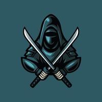 ninja mascotte logo vector