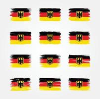 Duitse vlagborstelcollecties. nationale vlag vector