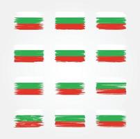 bulgarije vlagborstelcollecties. nationale vlag vector