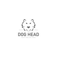 hond hoofd logo ontwerp pictogram illustratie vector