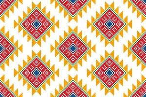 ikat etnisch naadloos patroonontwerp. Azteekse stof tapijt mandala ornamenten textiel decoraties behang. tribal boho inheemse etnische turkije traditionele borduurwerk vector background