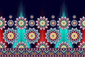 ikat abstract geometrisch mandala etnisch naadloos patroonontwerp. Azteekse stof tapijt mandala ornamenten textiel decoraties behang. tribal boho inheemse mandala's turkije traditionele borduurvector vector