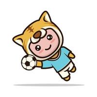 tijger schattig mascotte voetbal gerelateerd ontwerp vector