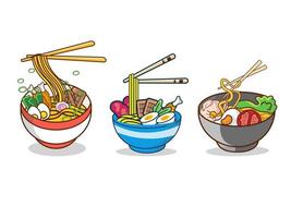 ramen japanse noodle clipart vector