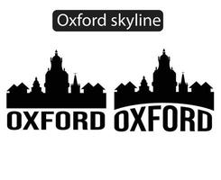 oxford stad skyline silhouet vectorillustratie vector