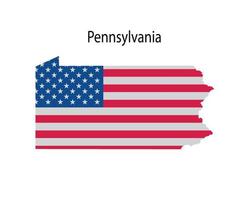 Pennsylvania kaart illustratie op witte achtergrond vector
