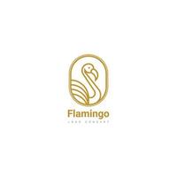 pictogram logo flamingo concept in zeer fijne tekeningen vector