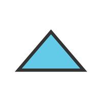 driehoek pijl omhoog gevulde lijn icoon vector