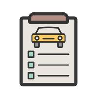 auto items checklist gevuld lijn icoon vector