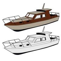 motorboot vervoer illustratie vector ontwerp
