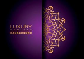 luxe sier mandala logo achtergrond, arabesk stijl. vector