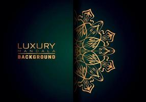 luxe sier mandala logo achtergrond, arabesk stijl. vector