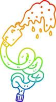 regenbooggradiënt lijntekening cartoon slang vector