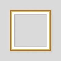 realistische gouden frame geïsoleerd op een grijze achtergrond. perfect voor uw presentaties. vectorillustratie. vector