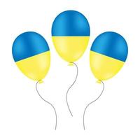 3D-Oekraïne glanzende ballon. realistische ballon in de kleur van de nationale Oekraïense vlag. vector. vector