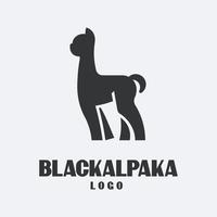 zwart alpaka-logo vector