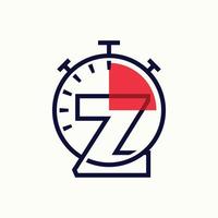 snelheid alfabet z-logo vector