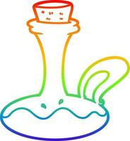 regenboog gradiënt lijntekening cartoon olie vector