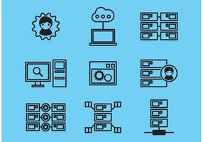 Database iconen vector