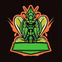 mantis esport-logo, voor gaming-logo's, squadronlogo's, teamlogo's en winkeldieren vector