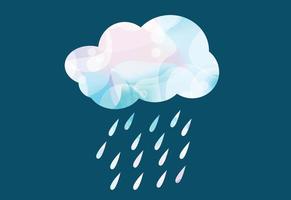 regen en wolk, regenseizoen, weer natuur achtergrond, overstroming natuurramp, vectorillustratie. vector