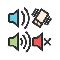 pictogram voor audioprofielen gevuld lijn vector