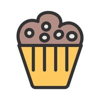 cupcake gevulde lijn icoon vector