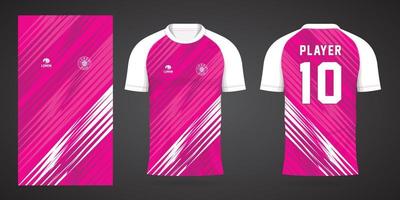 roze voetbalshirt sport ontwerpsjabloon vector